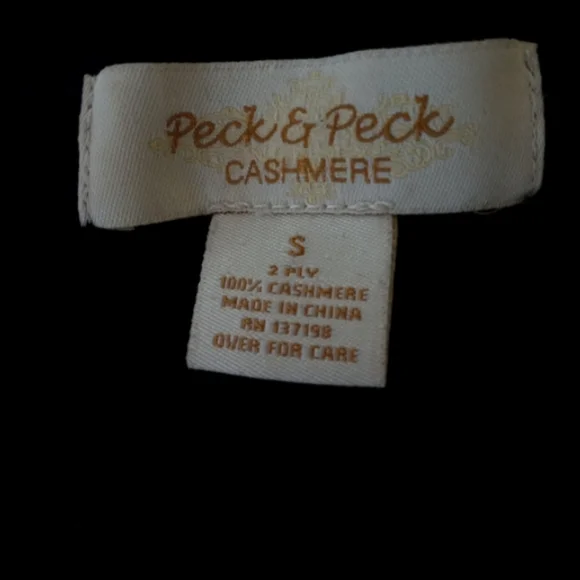 PECK & PECK 100% Cashmere 2 Ply Black Pullover Sweater | S - Picture 6 of 6